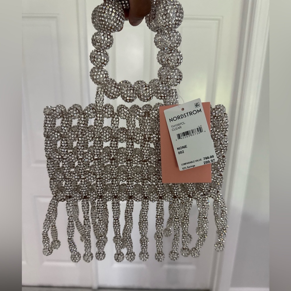 Cult Gaia Crystal Beaded Handbag